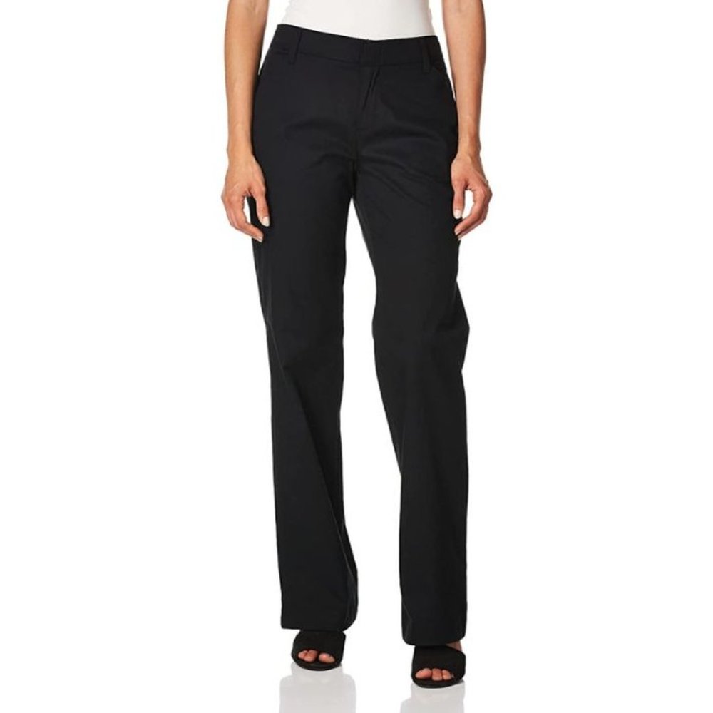 NEW Dickies Women's Relaxed Straight Stretch Twill Pant, Black, 12 Regular